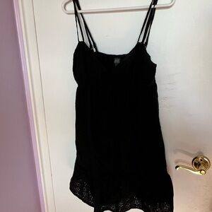 Wild fable black ditsy floral mini dress